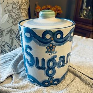 M.A. Hadley original signed ceramic sugar canister